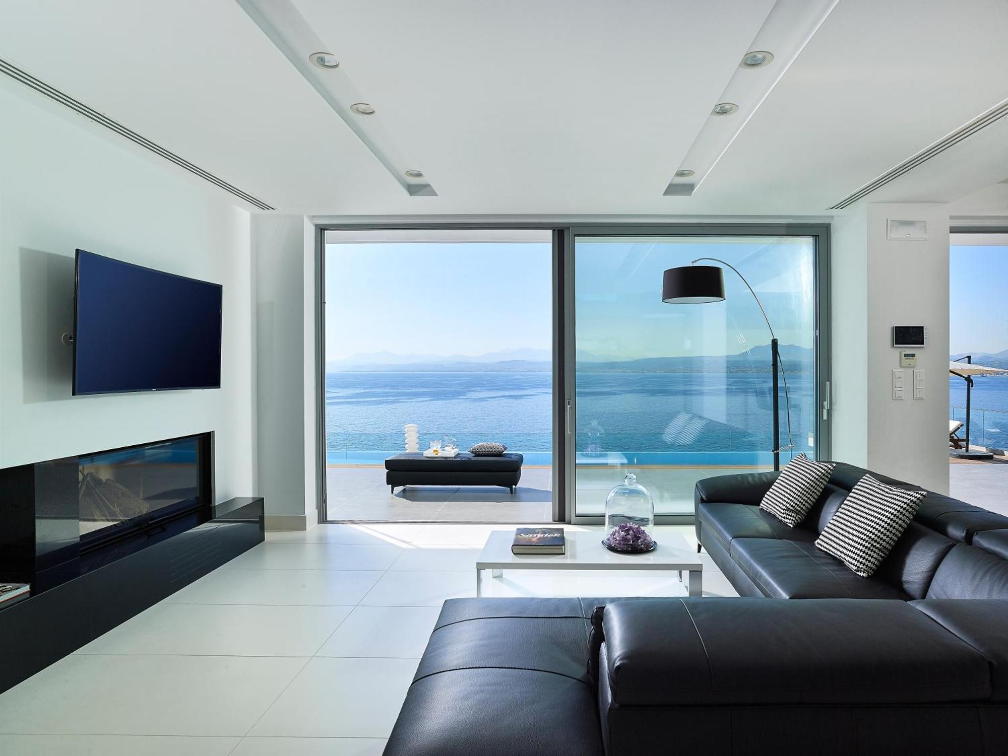 Beachfront Villa In Crete - Epavli Luxury Villa Agia Pelagia 외부 사진