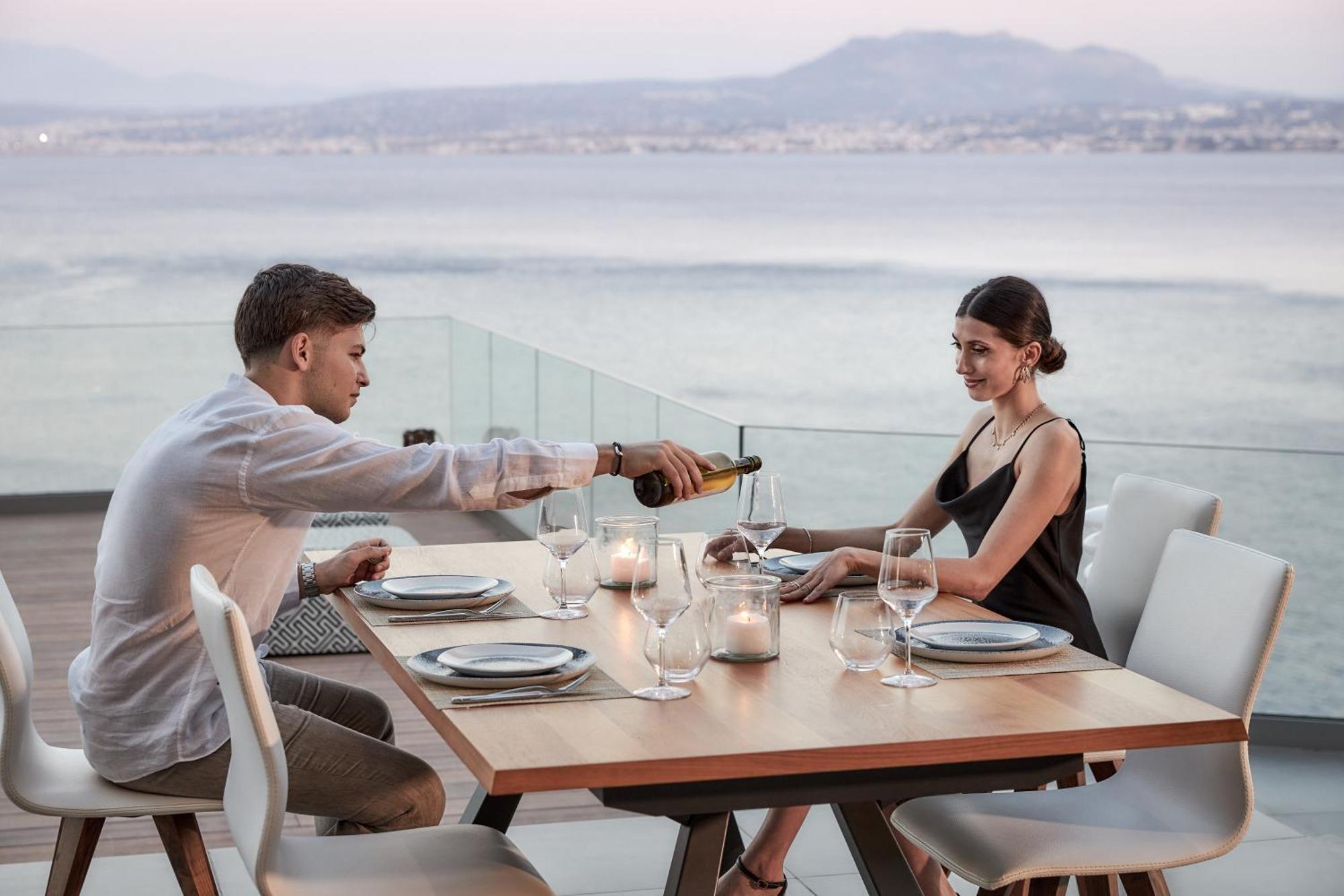 Beachfront Villa In Crete - Epavli Luxury Villa Agia Pelagia 외부 사진
