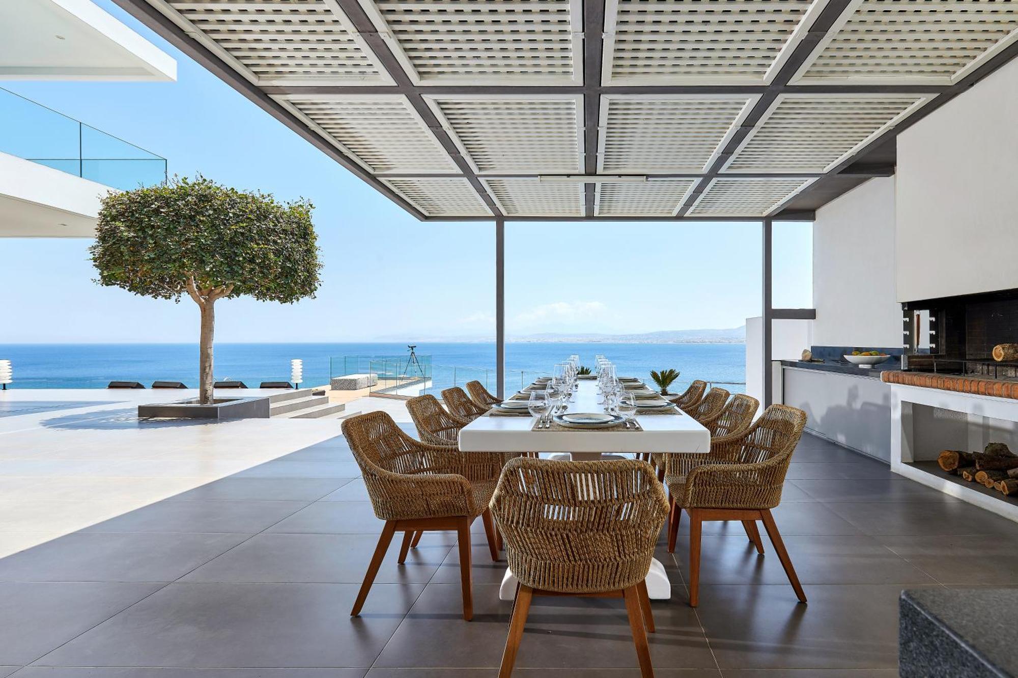 Beachfront Villa In Crete - Epavli Luxury Villa Agia Pelagia 외부 사진