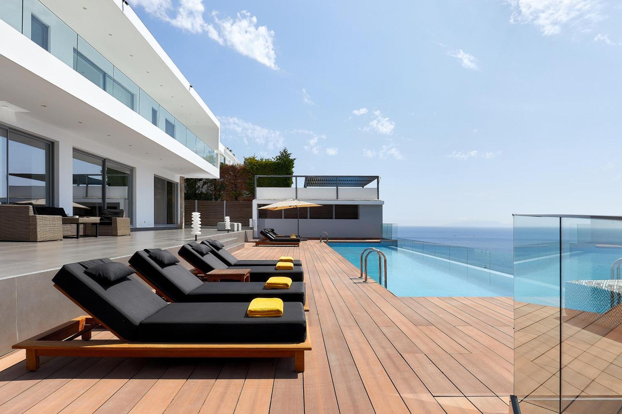 Beachfront Villa In Crete - Epavli Luxury Villa Agia Pelagia 외부 사진