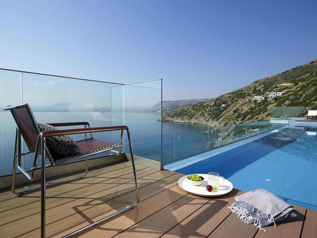 Beachfront Villa In Crete - Epavli Luxury Villa Agia Pelagia 외부 사진