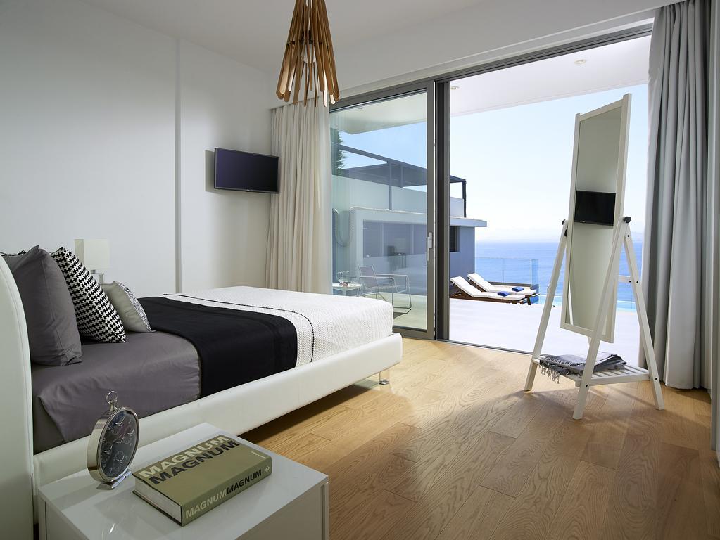 Beachfront Villa In Crete - Epavli Luxury Villa Agia Pelagia 외부 사진